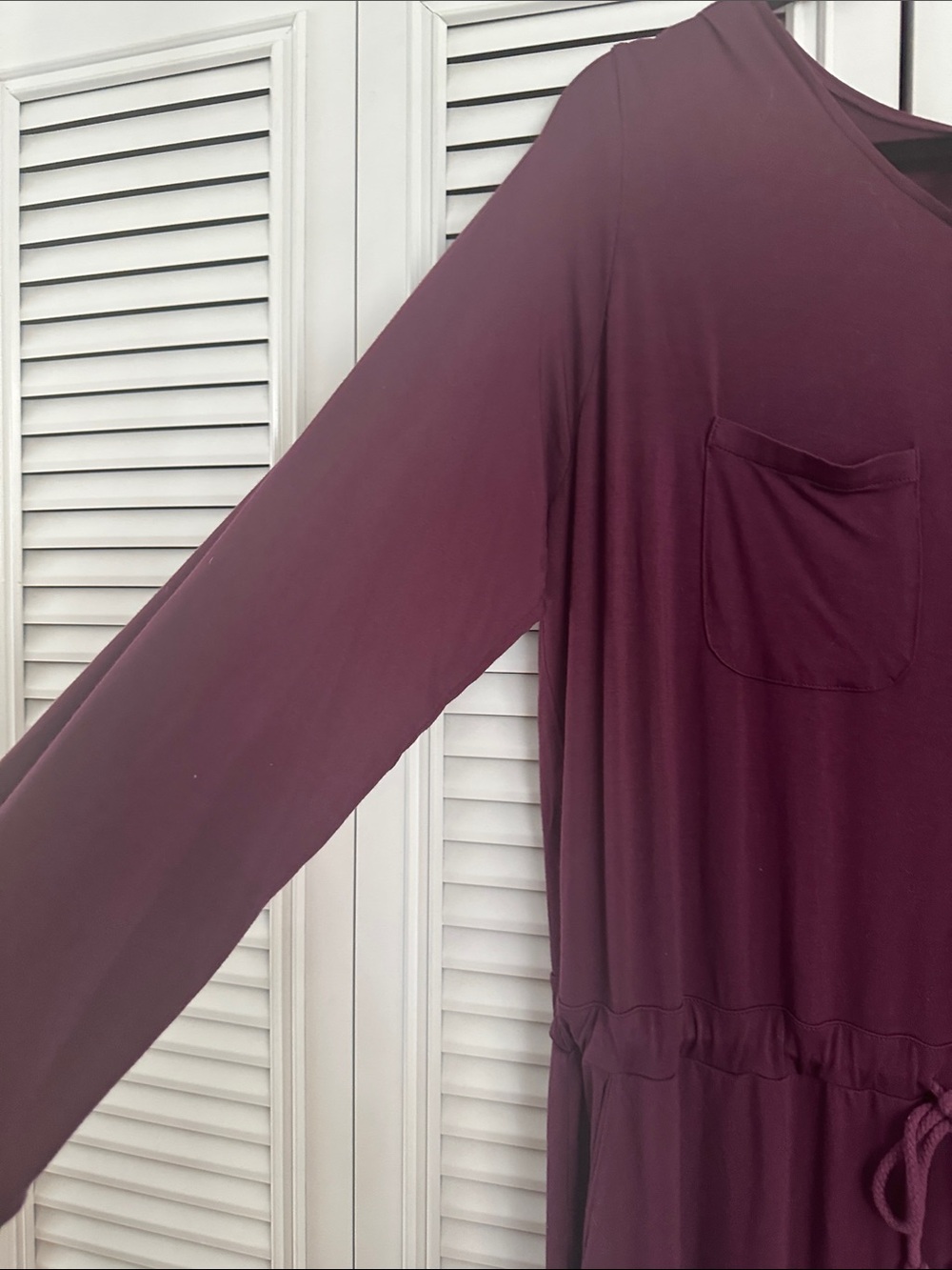 Lively Deep Plum V-Neck Jumpsuit Size XL - Picture 5 of 5